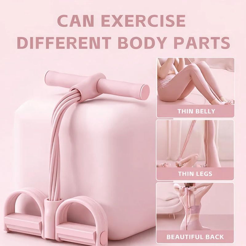 Gentle Fit Band, Pedal Resistance Band with Handles, Multifunction Elastic Yoga Resistance Bands, Strength Training for Full Body Workout