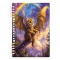thumbnail image 2 of WOBOGO Golden Kitten with Wings Notebook College Horizontal Grid Paper Ink Spill Resistant Water Resistant Cover 8.3x5.7x0.4in, 2 of 8