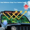 thumbnail image 5 of Uorisanigo Windshield Sunshade Heat Shield Sun Shade Palm Tree Print Sun Visor Mat for Jeep Wrangler JL/JLU 2018-2024 & Jeep Gladiator JT 2020-2024 Window Shade Protection, 5 of 7