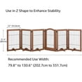 thumbnail image 5 of Unipaws Extra Wide Dog Gate, 6 Panels Freestanding Pet Gate, Walnut, 5 of 7