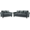 thumbnail image 1 of Ensemble de Canapé et Causeuse Transitionnel 2 Pcs en Gris Foncé, 1 of 6