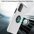 thumbnail image 3 of For Motorola Moto G Stylus 5G 2023 Hybrid 360 Degree Rotatable Metal Invisible Ring Stand Fit Magnetic Car Mount Cover ,Xpm Phone Case [ Silver ], 3 of 8