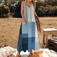 thumbnail image 3 of Modern Art Blue Gray Black Geometric Sleeveless Dress Dresses Women Summer Women's Summer Clothing, 3 of 9