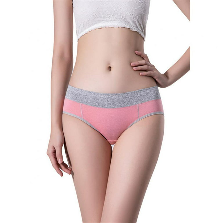 MODGE Panty for Women Women Seamless Panties Underwear Woman Mid Rise Briefs  Comfortable Lady Intimates Solid Color Lingerie Sexy Underpants (Color :  Pink, Size : L) : : Clothing, Shoes & Accessories