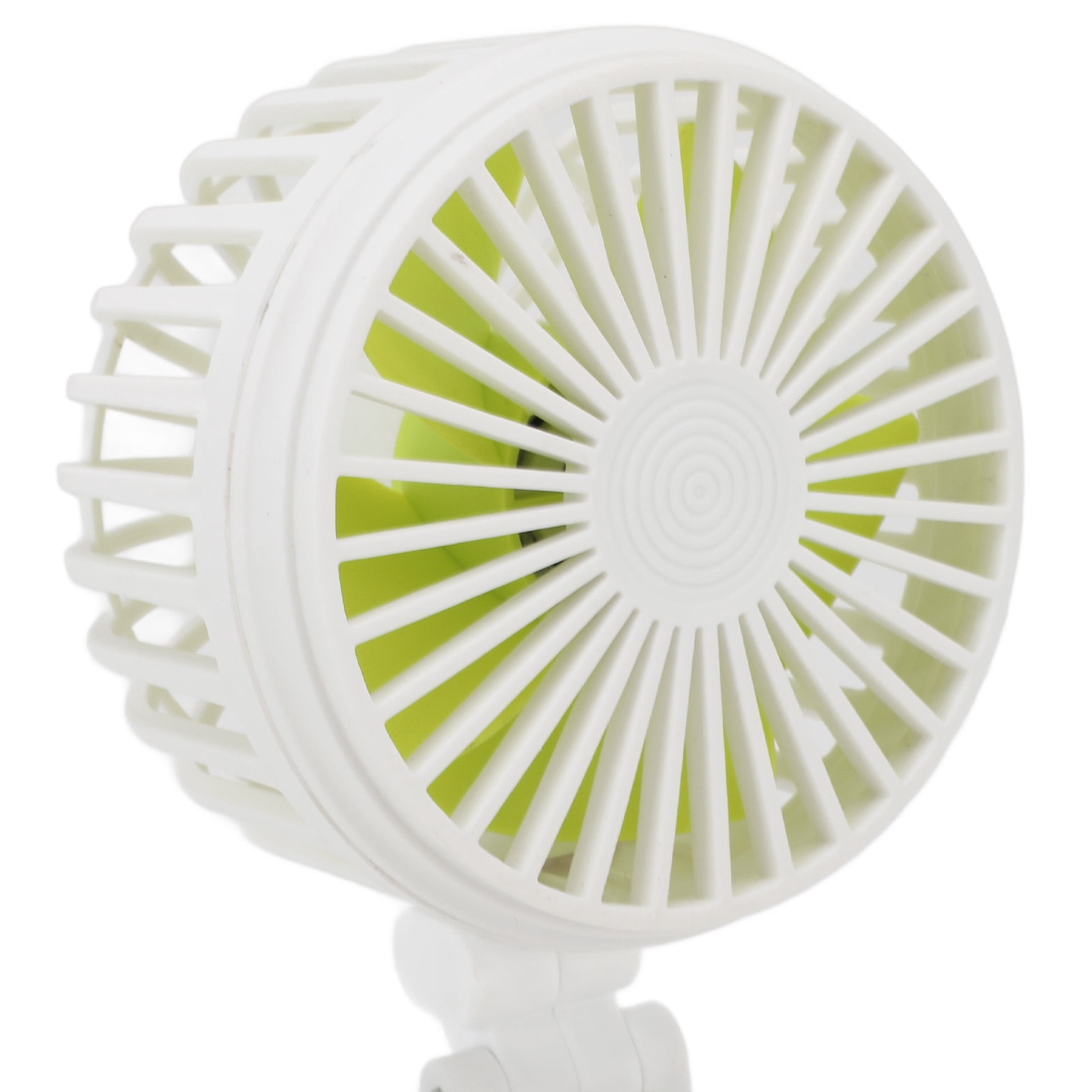 NFTIGB Dual Heads USB Fan for Car Dashboard Multi Speeds Quiet Portable Vehicle Cooling Fan for RV Truck Office, Adjustable Angles, 8.3x5.1x6.3 inches / 21x13x16 cm, White