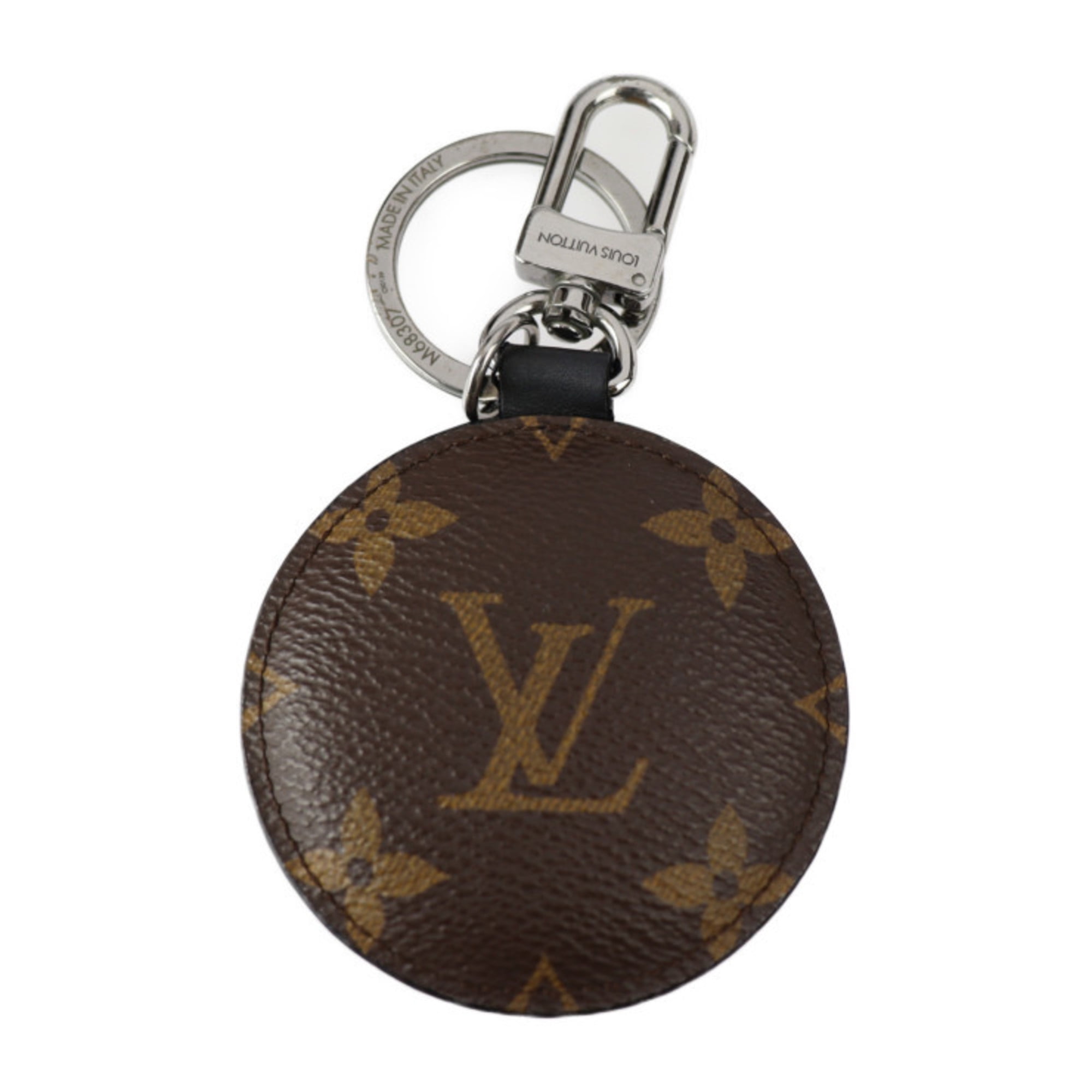 Pre-owned Louis Vuitton Porte Adresse Leather Key Ring In Brown
