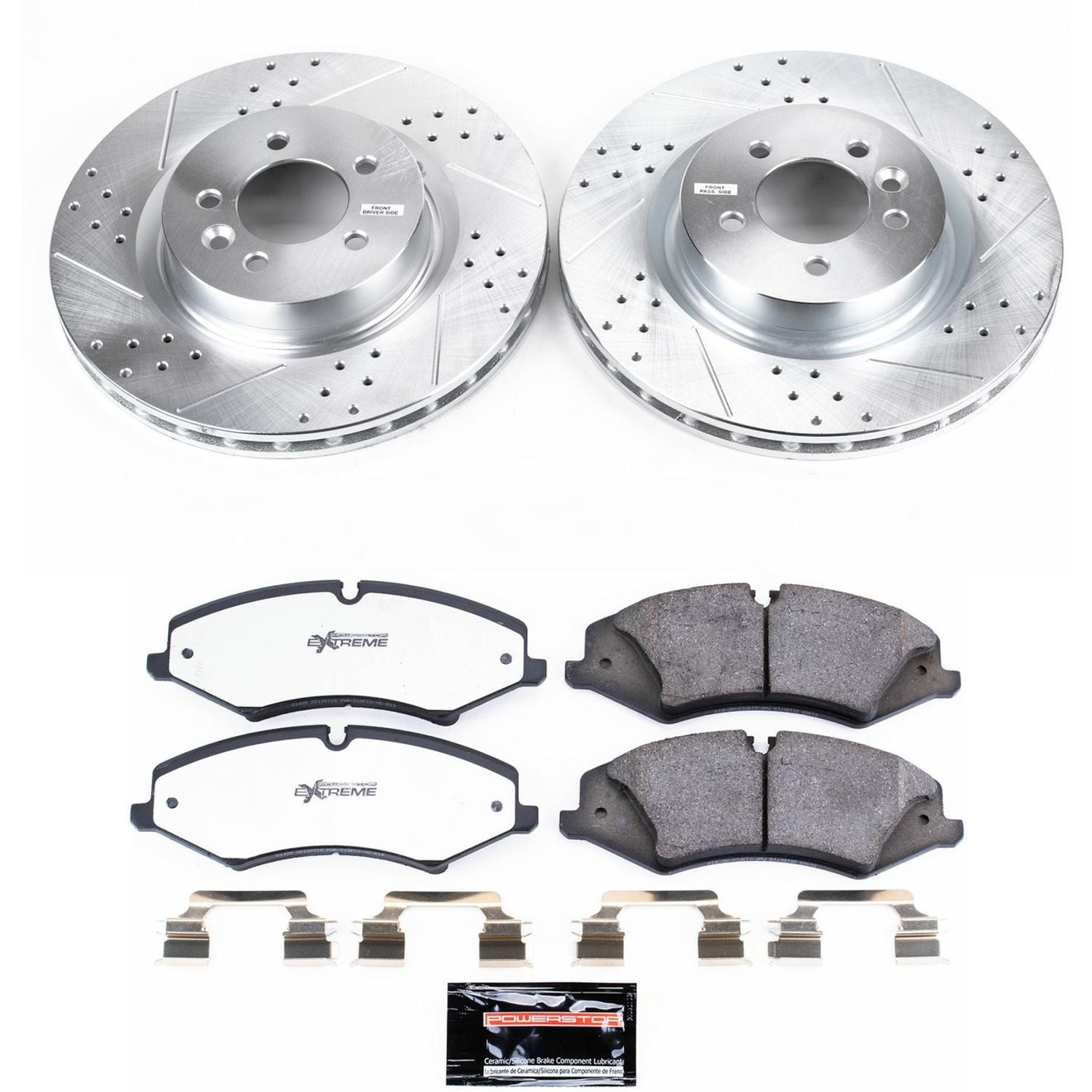 PowerStop Front Z36 Truck & Tow Carbon-Fiber Ceramic Brake Pad and Drilled and Slotted Rotor Kit Fits: LAND ROVER Select Models K6719-36