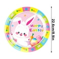 thumbnail image 3 of 10Pack Easter Paper Plates 9", Happy Easter Pink Bunny Round Disposable Plates, Paper Plates Bulk for Dinner Plates Easter Party Plates Easter Party Decorations and Supplies, 3 of 6