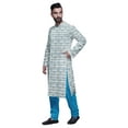 thumbnail image 2 of Atasi Printed Designer Kurta For Boys Casual Kurta Pajama Set Ethnic Summer Clothing, 2 of 5