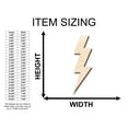 thumbnail image 2 of Unfinished Wood Lightening Bolt Shape - Craft - up to 46" DIY 16" / 1/2", 2 of 3