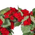 thumbnail image 3 of Red Geranium Wreath for Spring or Summer Front Door Decor in 21 Inch Diameter, Front Door WreathYD-CVAJ-MARQ, 3 of 6