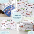 thumbnail image 4 of Wildkin Kids 4 Pc Toddler Microfiber Bed in a Bag for Boys & Girls (Heroes Blue), 4 of 7