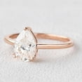 thumbnail image 2 of solitaire jewels 3CT Pear Moissanite Solitaire Engagement Ring For Women, 18K Rose Gold, 2 of 5