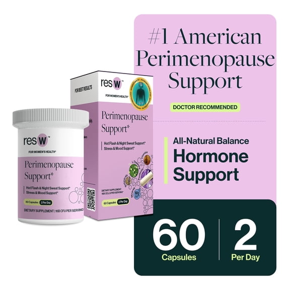 resbiotic resW Perimenopause Supplement for Hormone Balance and Mood Support, Vegan, 60 Count