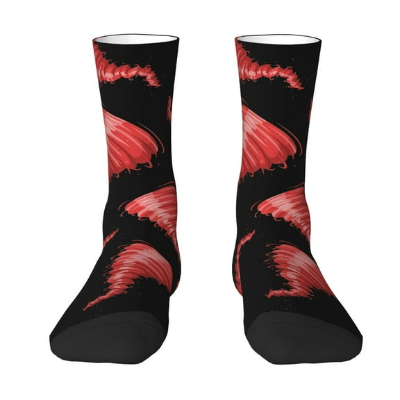 Women'S Novelty Funny Crew Socks Men'S Tornado Design Socks