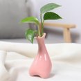 thumbnail image 1 of Ceramic Mini Flower Pot Vase Containers Candy Color Vase For Wedding Home Decor Ornaments Desktop Hydroponic Container 6 Colors Light Green Blue Yellow Teal Pink White, 1 of 8