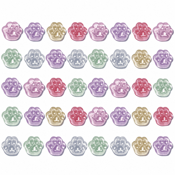 40 Pack Mini Cat Paw Mochi Squishy Toys, Bulk Soft Squeeze Stress Relief Toys for Teens and Adults, Party and Desk Supplies