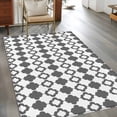 thumbnail image 2 of Area Rugs 2.7'x5', Vintage Bohemia Carpet for Living Room Bedroom Dining Room, Abstract Geometric Art Simple Boho Dark Gray Throw Kitchen Rugs Non Slip Washable Rectangle Indoor Outdoor Rugs, 2 of 8
