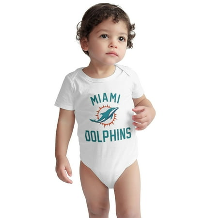 

Miami_Dolphins Unisex Baby Short Sleeve Jumpsuit Newborn One Piece Suit Boys And Girls Round Neck Bodysuit