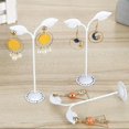 thumbnail image 4 of ziyahi 3x Iron T Bar Earring Necklace Jewelry Display Stand Rack White-Leave, 4 of 9