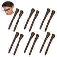 thumbnail image 2 of 6 Pairs Anti-Slip Silicone Eyeglass End Tips Glasses Ear Hooks Sport Eyeglass Strap Holder Temple Tips Spectacle Retainers, Anti-Slip Elastic Comfort Glasses Retainers,Brown, 2 of 8