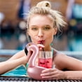 thumbnail image 6 of Cyninesm Flamingo Inflatable Pool Drink Holder Float, 12 Pack, 6 of 7