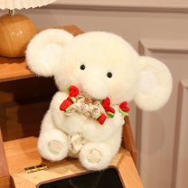 Rose Bouquet Elephant Plush Toy, Elephant Stuffed Animals Romantic Valentine's Day Gift, Adorable Stuffed Animal Doll, Perfect for Valentine's Day, Birthdays, and Anniversaries