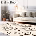 thumbnail image 2 of ODIKA 8'x10' Machine Washable Non-Slip Area Rug, Nordic Reindeer Antler Branch Seasonal Festive Floor Covering High Traffic Rug, Beige, 733081, 2 of 7
