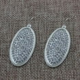 thumbnail image 6 of Two Tone Pave Crystal Oval Shape Statement Earrings for Women Fashion Jewelry, 6 of 9