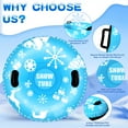 thumbnail image 5 of Snow Tube, 3Packs for The Whole Family Inflatable Snow Sled for Kids and Adult, Thickened Heavy Duty Hard Bottom Sleds for Snow with Handles, Winter Toys for Outdoor Sledding Snow Tube Sports, 5 of 7
