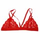 thumbnail image 5 of Conjunto de lencería de encaje hueco, transpirable, ajustado, elegante y de moda, traje de lencería para mujer, rojo, traje de lencería rojo M, 5 of 12