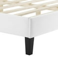 thumbnail image 6 of Platform Bed Frame, King Size, White, Velvet, Mid Century French Bedroom, Modern Contemporary Boutique HB35480, 6 of 12