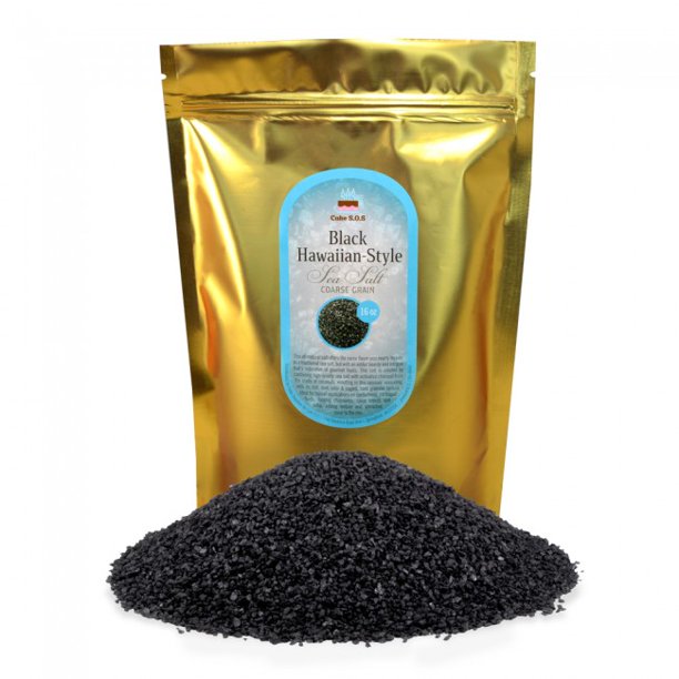 Black HawaiianStyle Sea Salt, Coarse Grain 1 lb.
