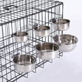 thumbnail image 4 of SLYNSHome Pet Dog Food Water Bowl for Cage,Stainless Steel Kennel Hanging Cats Bowls Pets Feeders with Clamp Holder for Puppy Kitty Cats Dogs - XL - 2.5X7 inch, 4 of 7