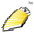 thumbnail image 2 of QualitChoice Training Ladder with Carry Bag Football Stair Step Rope Speed Ladders Nylon Exercise Drills Equipment Household Yellow 7M, 2 of 6