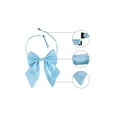 thumbnail image 3 of INSPIRE CHIC Women's Adjustable Solid Pre-Tied Bowknot Self Halter Neck Bow Tie Sky Blue 13*16cm/5.12"*6.30", 3 of 5