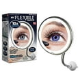 thumbnail image 1 of NU Brilliance My Flexible Mirror 10X Magnification Makeup Mirror with LED Light, 8" Diameter, Strong Suction Mount, 360° Adjustable Rotation, 1 of 5