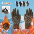 thumbnail image 4 of Winter Gloves Men Winter Warm Gloves Touchscreen Casual Stretch Thick Kinitted Windproof Gloves Five-Finger Gloves, 4 of 4