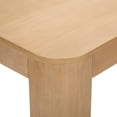 thumbnail image 3 of Plank+Beam 72" Modern Rounded Solid Wood Dining Table Set with 2 Benches, Blonde, 3 of 9