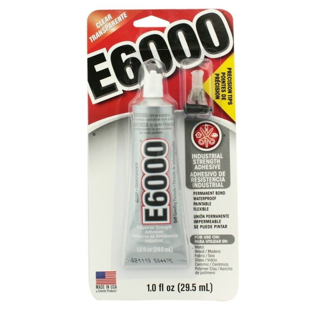 E6000 Clear Permanent Craft Adhesive 1 oz. Glue w/ Precision Tips