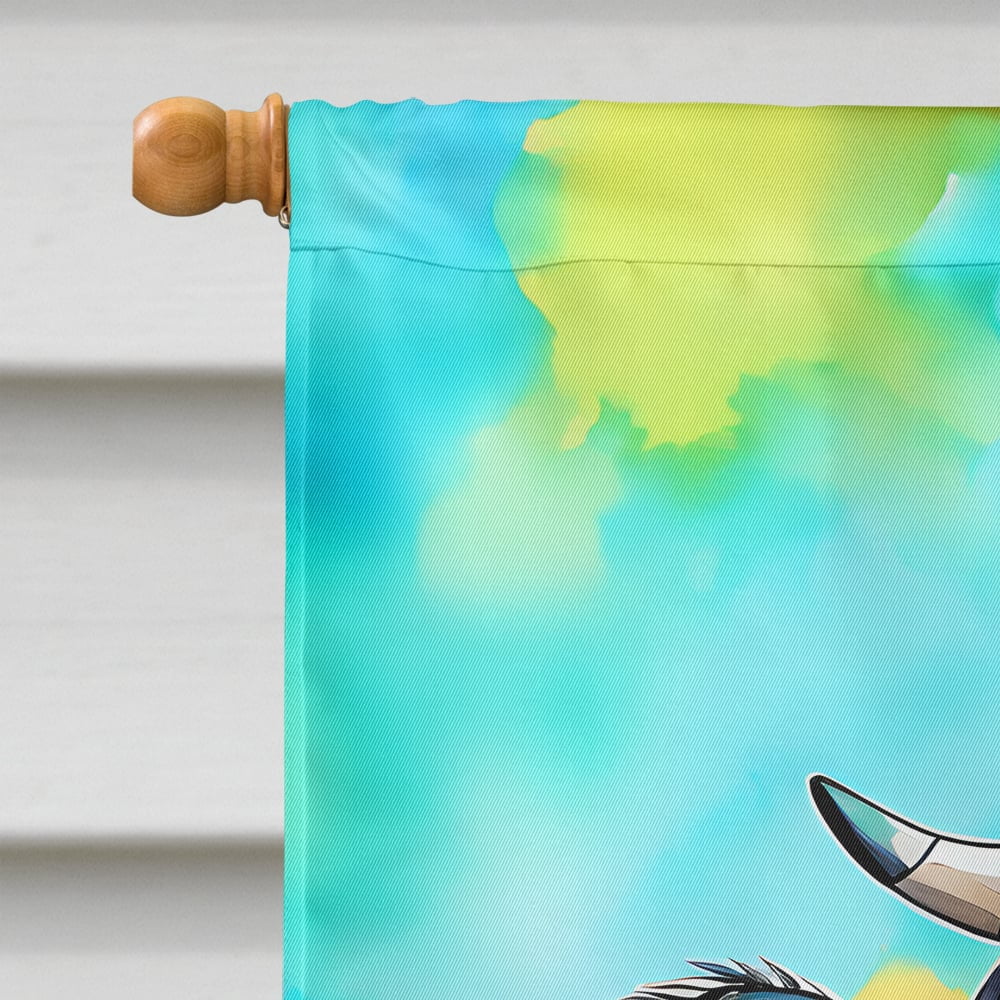 Hippie Animal Cow House Flag 28 in x 40 in