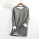 thumbnail image 5 of Qarigey Ropa interior térmica de algodón para mujer, Color sólido, reutilizable, lavable, de manga larga, para invierno y otoño, lencería cálida Prendas para la parte del cuerpo Gris oscuro XXL Qarigey AP013396-53, 5 of 6