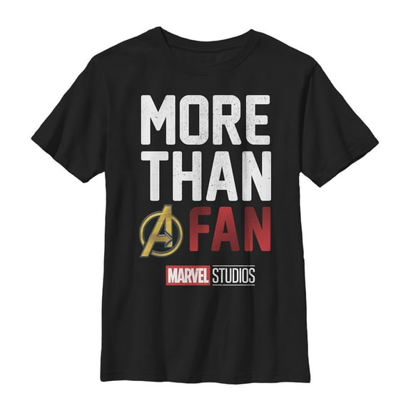 Boy's Marvel Proud to Be a Fan  Graphic Tee Black X Small