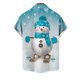 thumbnail image 4 of Mens Manga Corta Botón Abajo Camisas, Cuello de Vuelta Navidad Impresa Blusa, Top de Moda Casual, 4 of 4