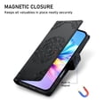 thumbnail image 4 of Leather Case For Samsung Galaxy A57 5G 6.7",Embossed Totem Wallet With Card Holder,Wristband, Shockproof Kickstand Magnetic Cover,Black,For Galaxy A57 5G, 4 of 6