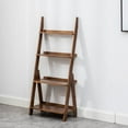 thumbnail image 7 of Maydear Bamboo 4-Tier Trapezoid Bookshelf, Storage Rack Shelves, Wall Shelf Flower Stand, for Living Room, Kitchen, Office, Balcony, 7 of 7