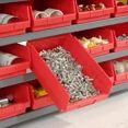 thumbnail image 5 of 7 Shelf Steel Shelving with (36) 4"H Plastic Shelf Bins, Red, 36x12x39, 5 of 6
