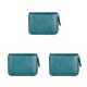 thumbnail image 5 of Monedero Qarigey para hombre corto billetera de bolsillo con cremallera piel de vaca bloqueo Rfid gran capacidad, 5 of 6
