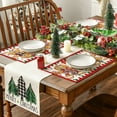 thumbnail image 3 of Smile Gingerbread Candy Cane Christmas Placemats Set of 4, 12x18 Inch Seasonal Table Mats, 3 of 6