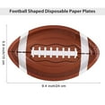 thumbnail image 3 of 25 Pieces Football Themed Disposable Paper Plates Football Serving Tray For Football Birthday Decorations Sports Serveware, 3 of 6